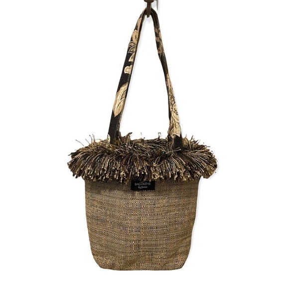 BAGOLITAS by Janice One of a Kind Brown Bag with Fringe NWOT - Picture 1 of 7